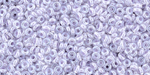 TOHO Demi Round 11/0 2.2mm : Inside-Color Crystal/Lt Grape-Lined