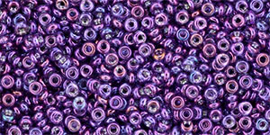 TOHO - Demi Round 11/0 2.2mm : Gold-Lustered Dk Amethyst