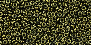 TOHO - Demi Round 11/0 2.2mm : Gold-Lustered Dk Antique Bronze