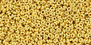 TOHO - Demi Round 11/0 2.2mm : Metallic 24K Gold Plated