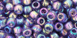 Round 6/0 Tube 2.5" : Transparent-Rainbow Sugar Plum