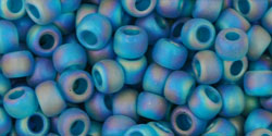 Round 6/0 Tube 2.5" : Transparent-Rainbow-Frosted Teal