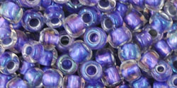 TOHO - Round 6/0 : Inside-Color Rainbow Crystal/Metallic Purple-Lined