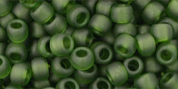 Round 6/0 Tube 2.5" : Transparent-Frosted Olivine