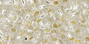 TOHO - Round 6/0 : PermaFinish Silver-Lined Transparent Crystal