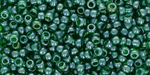 TOHO Round 8/0 : Transparent Grass Green Luster