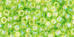 Round 8/0 Tube 2.5" : Transparent-Rainbow Lime Green