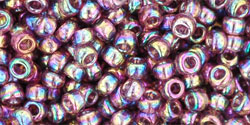 Round 8/0 Tube 2.5" : Transparent-Rainbow Med Amethyst