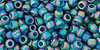 Round 8/0 Tube 2.5" : Transparent-Rainbow-Frosted Teal