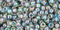 Round 8/0 Tube 2.5" : Transparent-Rainbow Black Diamond