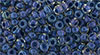 TOHO - Round 8/0 : Inside-Color Luster Crystal/Capri Blue-Lined