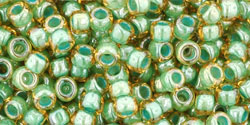Round 8/0 Tube 2.5" : Inside-Color Topaz/Mint Julep-Lined