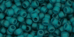 Round 8/0 Tube 2.5" : Transparent-Frosted Teal