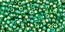 TOHO - Round 11/0 : Transparent-Rainbow Grass Green