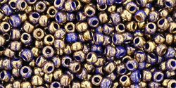 Round 11/0 Tube 2.5" : Gilded Marble Blue