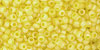 Round 11/0 Tube 2.5" : Transparent-Rainbow-Frosted Lemon