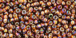 Round 11/0 Tube 2.5" : Silver-Lined Rainbow Topaz