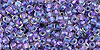 TOHO - Round 11/0 : Inside-Color Rainbow Crystal/Metallic Purple-Lined