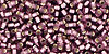 Round 11/0 Tube 2.5" : Silver-Lined Frosted Med Amethyst