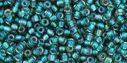 TOHO - Round 11/0 : Inside-Color Crystal/Metallic Teal-Lined