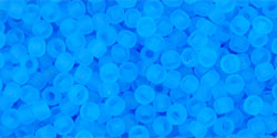 TOHO - Round 11/0 : Transparent-Frosted Med Aquamarine