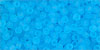 Round 11/0 Tube 2.5" : Transparent-Frosted Aquamarine
