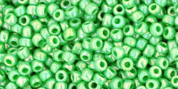 Round 11/0 Tube 2.5" : Opaque-Rainbow Mint Green