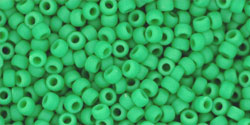Round 11/0 Tube 2.5" : Opaque-Frosted Shamrock