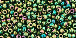 Round 11/0 Tube 2.5" : Higher-Metallic Iris - Olivine