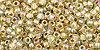 Round 11/0 Tube 2.5" : Gold-Lined Rainbow Lt Jonquil