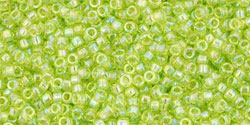 TOHO - Round 15/0 : Transparent-Rainbow Lime Green