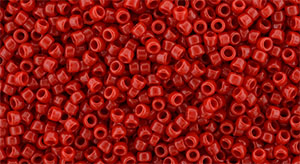 Round 15/0 Tube 2.5" : Opaque Cherry