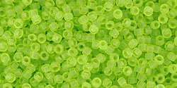 TOHO - Round 15/0 : Transparent-Frosted Lime Green