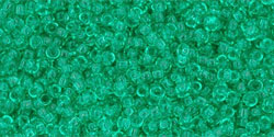 Round 15/0 Tube 2.5" : Transparent Beach Glass Green