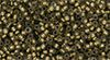 TOHO - Round 15/0 : Gold-Lined Frosted Black Diamond