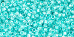 TOHO - Treasure #1 (11/0) : Inside-Color Rainbow Crystal/Pale Turquoise-Lined