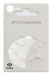 Tulip - Stitch Markers (7 pcs) : Heart - White Large