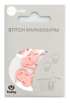 Tulip - Stitch Markers (7 pcs) : Heart - Pink (Pin)