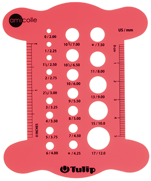 Tulip - Knitting Needle Gauge (Pink)