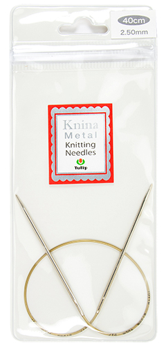 Tulip - 16" (40cm) Knina Metal Knitting Needles : 2.50mm