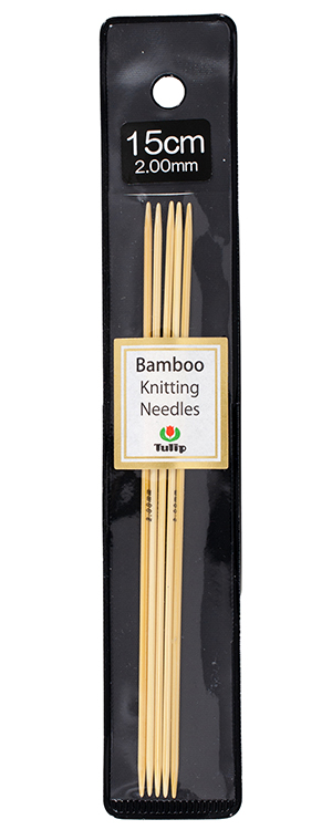 Tulip - 6" (15cm) Bamboo Knitting Needles (5 pcs) : 2.00mm