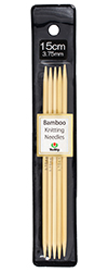 Tulip - 6" (15cm) Bamboo Knitting Needles (5 pcs) : 3.75mm