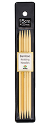 Tulip - 6" (15cm) Bamboo Knitting Needles (5 pcs) : 4.25mm