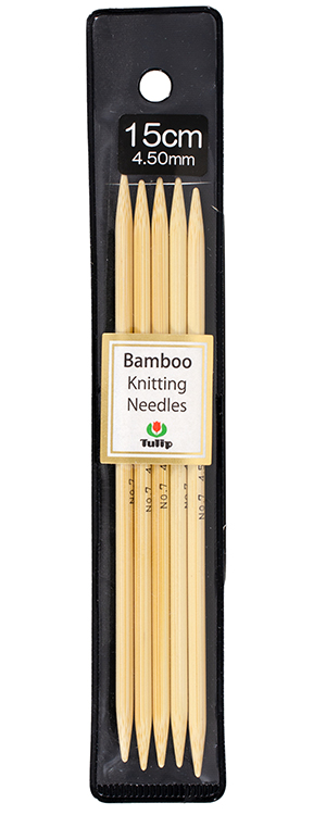 Tulip - 6" (15cm) Bamboo Knitting Needles (5 pcs) : 4.50mm