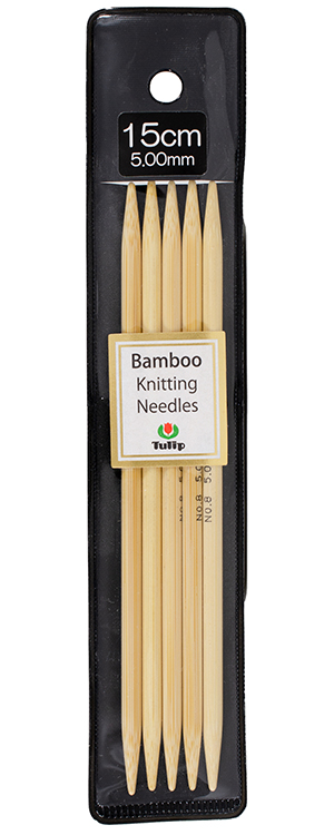 Tulip - 6" (15cm) Bamboo Knitting Needles (5 pcs) : 5.00mm