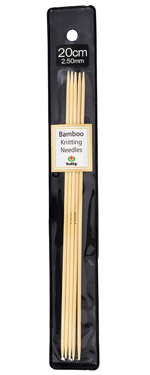 Tulip - 8" (20cm) Bamboo Knitting Needles (5 pcs) : 2.50mm