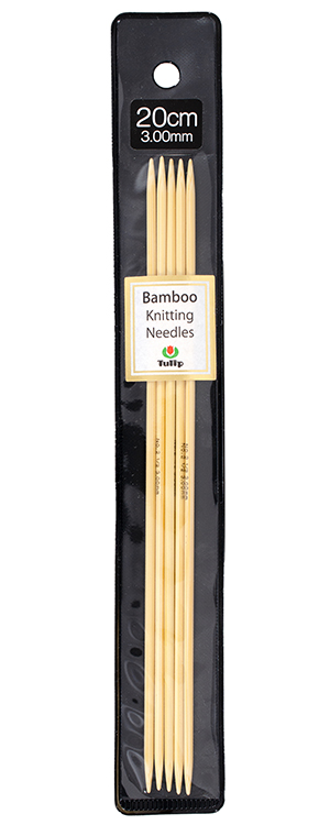Tulip - 8" (20cm) Bamboo Knitting Needles (5 pcs) : 3.00mm