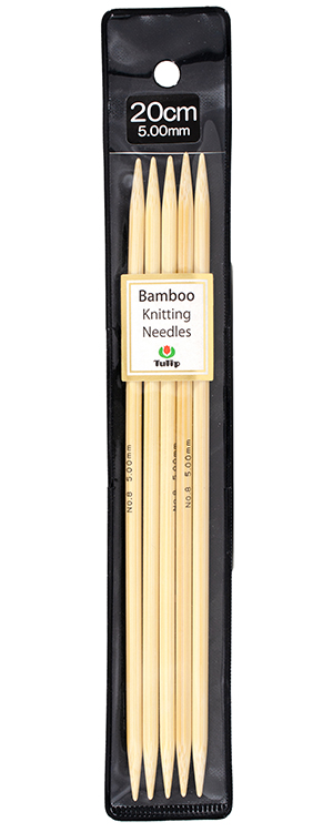 Tulip - 8" (20cm) Bamboo Knitting Needles (5 pcs) : 5.00mm