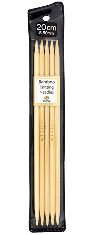 Tulip - 8" (20cm) Bamboo Knitting Needles (5 pcs) : 5.50mm