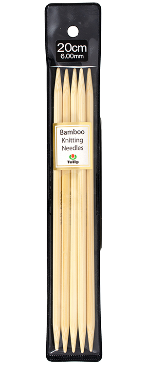 Tulip - 8" (20cm) Bamboo Knitting Needles (5 pcs) : 6.00mm